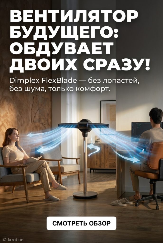 Безлопастной вентилятор, который обдувает двоих людей сразу — вышел Dimplex FlexBlade