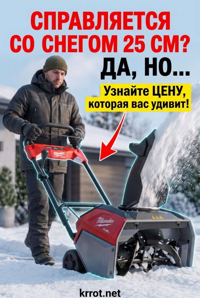 Аккумуляторный снегоуборщик справляется со снегом высотой 25 сантиметров — но какой ценой