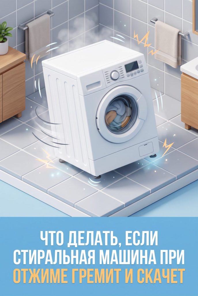 Что делать, если стиральная машина при отжиме гремит и скачет