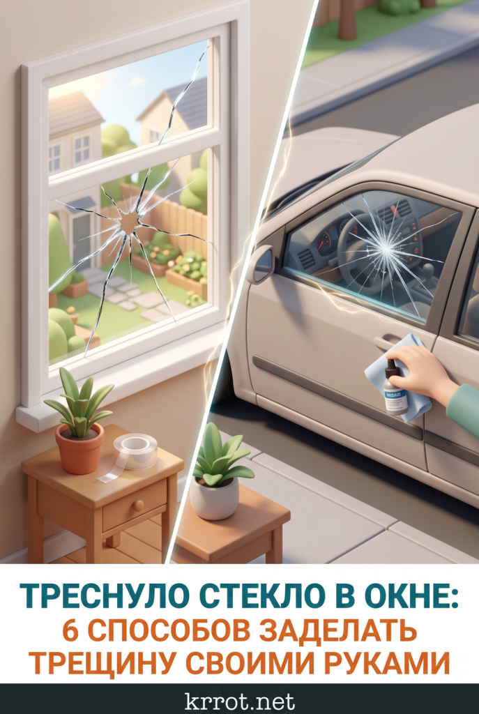 Что делать если в окне треснуло стекло: 6 способов заделать трещину своими руками