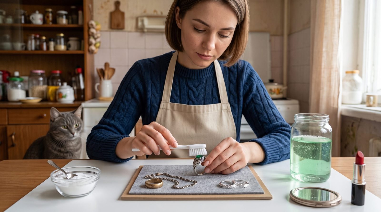 Серебро с камнями засияет как новое: как почистить украшения своими руками