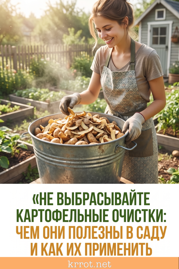 Не выбрасывайте картофельные очистки: они понадобятся на грядках и в саду