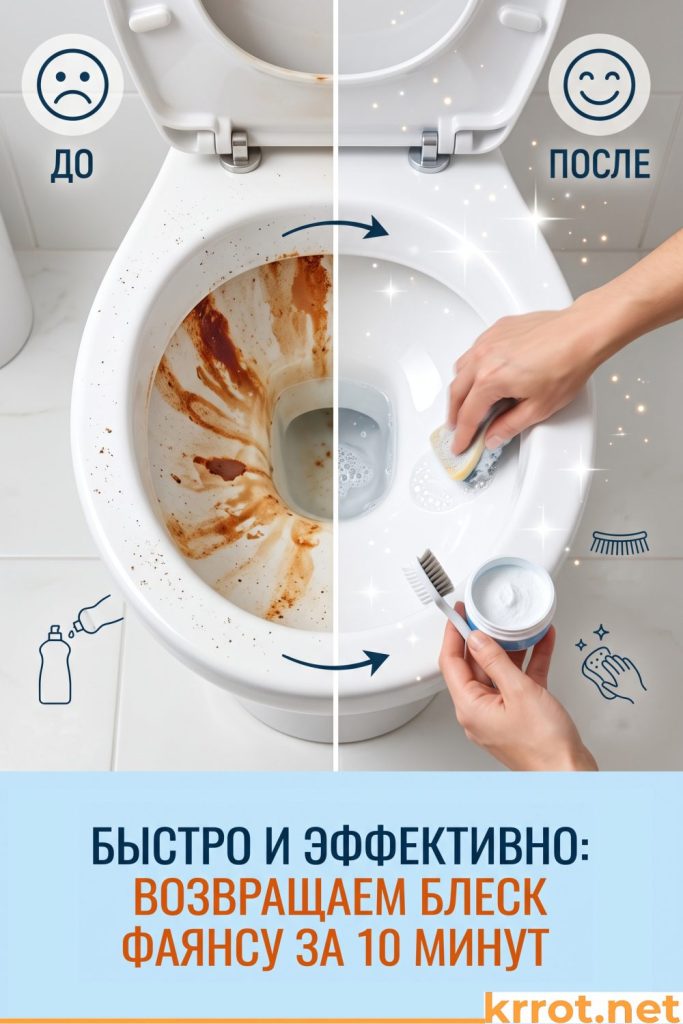 Как удалить ржавчину и налёт с унитаза – недорогие средства