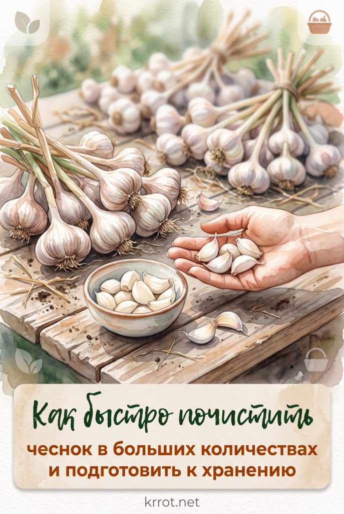 Как быстро почистить чеснок в больших количествах и подготовить к хранению