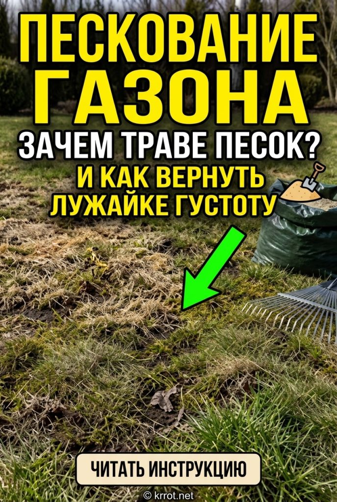 Пескование газона: зачем траве песок и как вернуть лужайке густоту