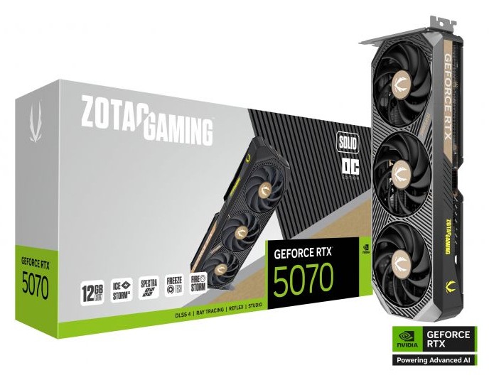 Видеокарта Zotac RTX 5070 Solid OC