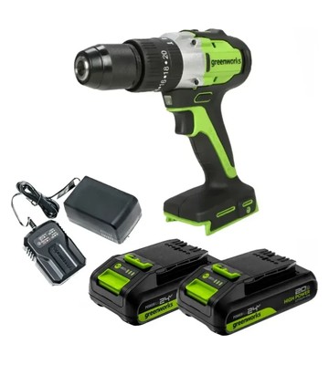 Дрель-шуруповёрт Greenworks GD24DD60