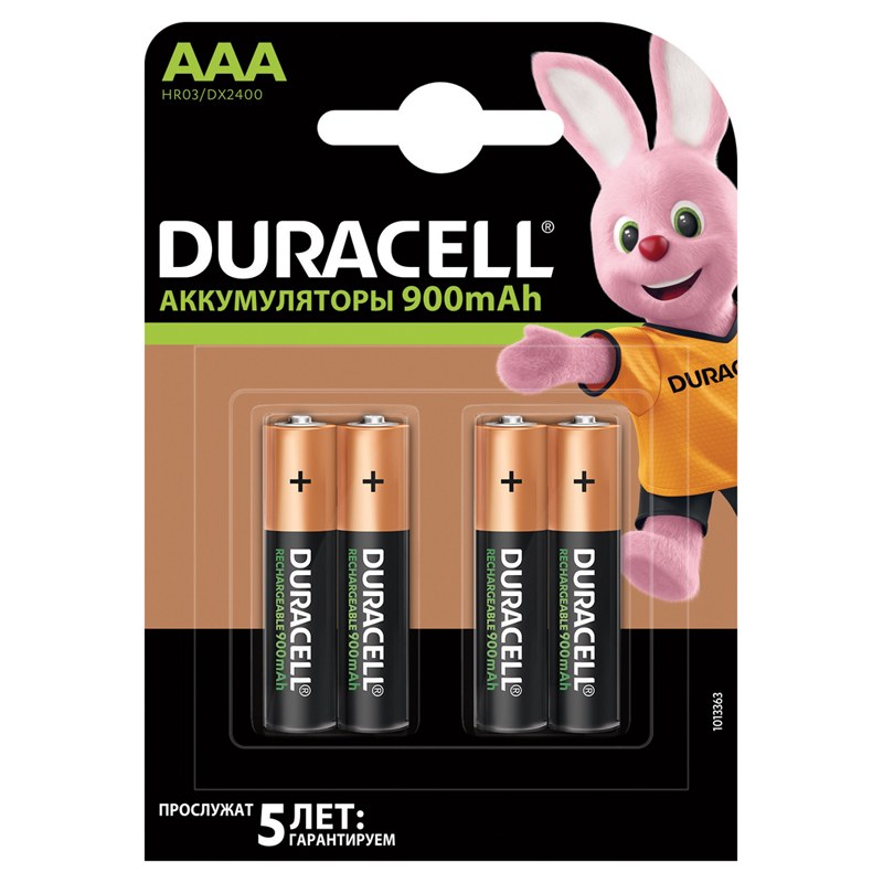 Аккумулятор AAA Duracell HR03 900 мАч