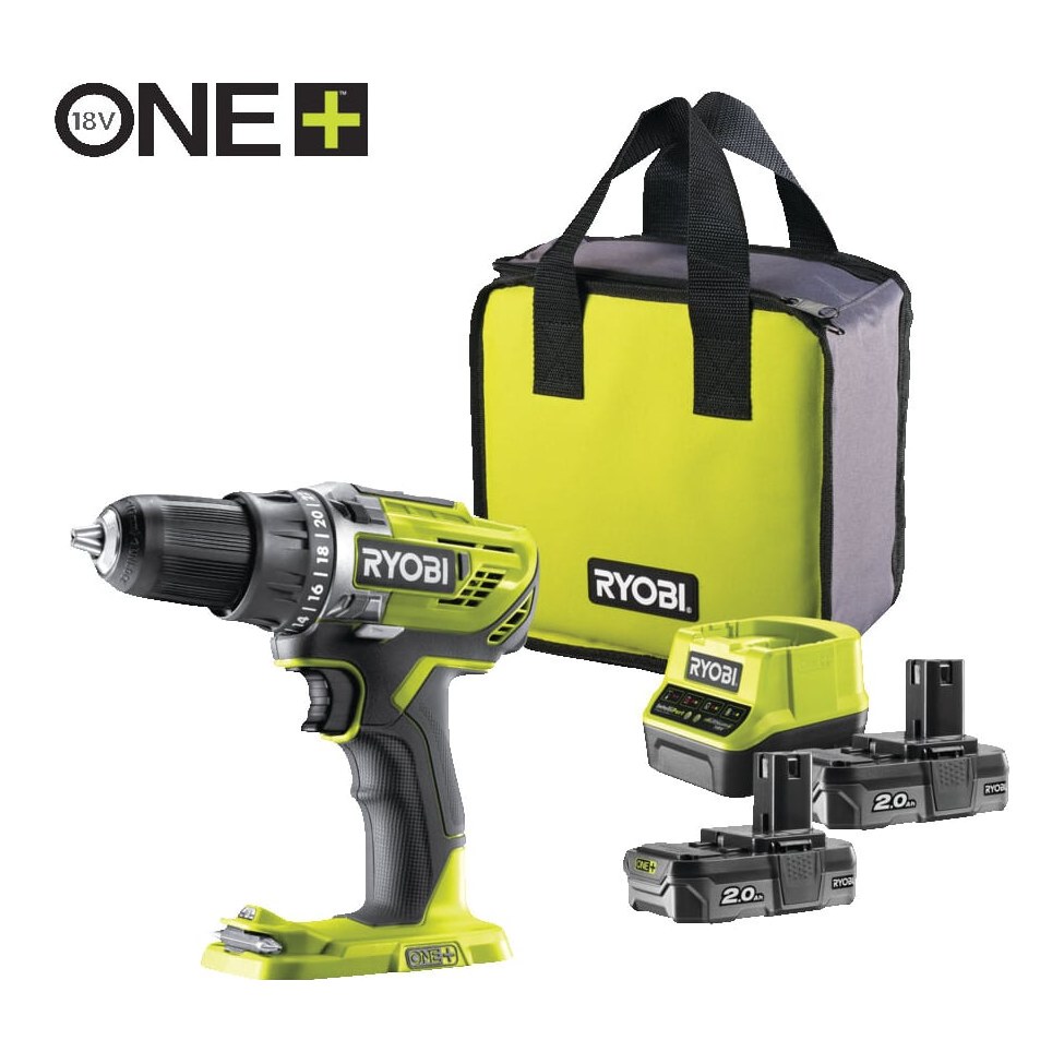 Аккумуляторная дрель-шуруповёрт Ryobi ONE+ R18DD3-220S