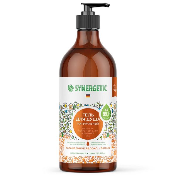 Гель для душа Synergetic Карамельное яблоко и ваниль