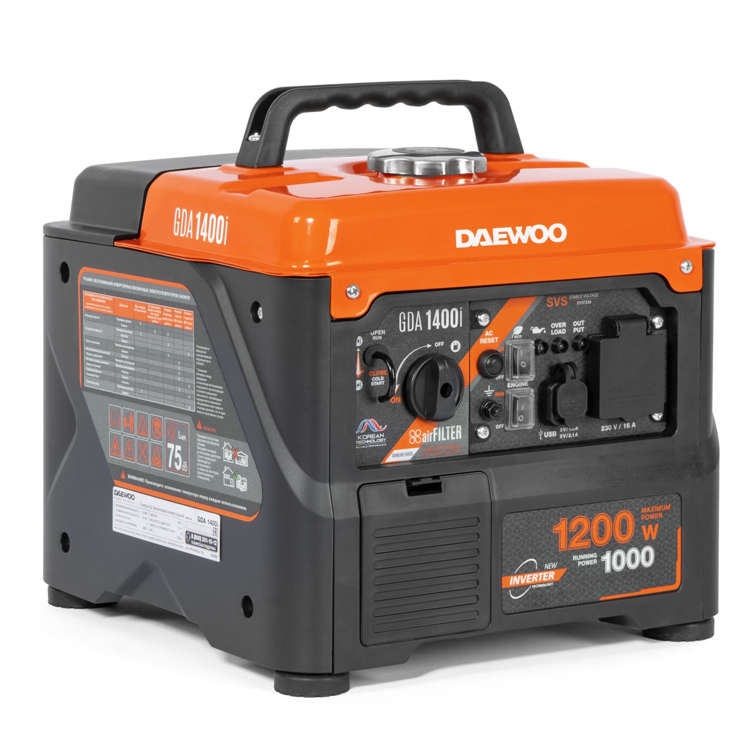 Инверторный генератор Daewoo GDA 1400i