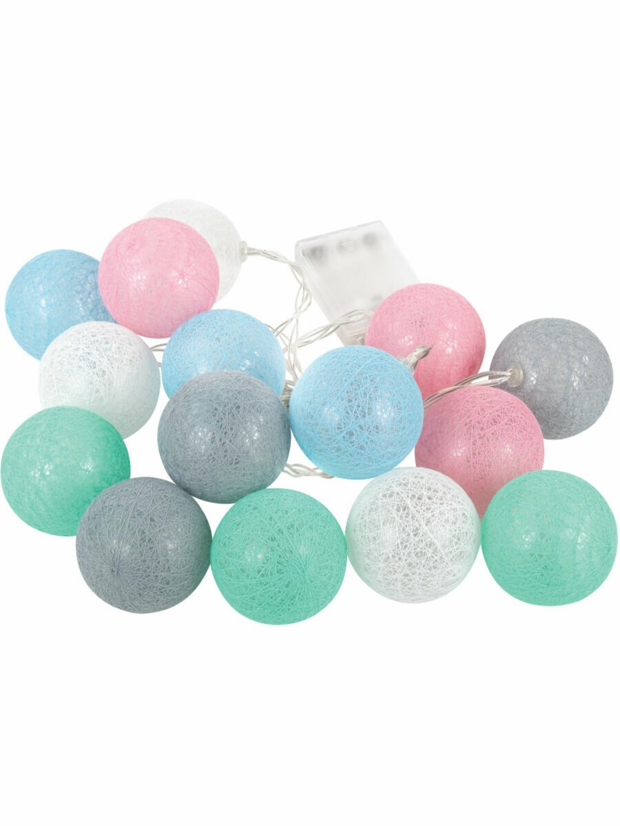 Гирлянда Золотая Сказка Cotton Balls 3 м