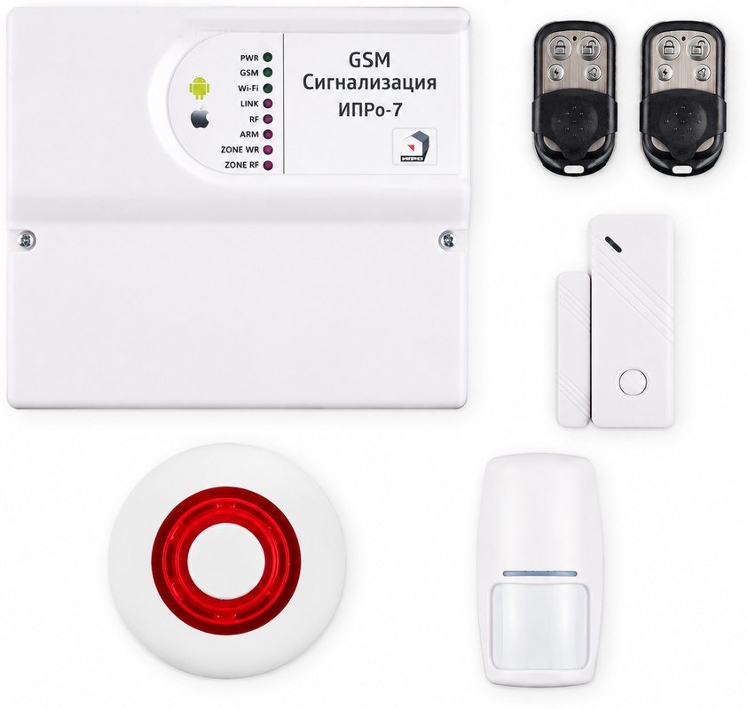Комплект GSM-сигнализации ИПРо-7 «Дом» беспроводной