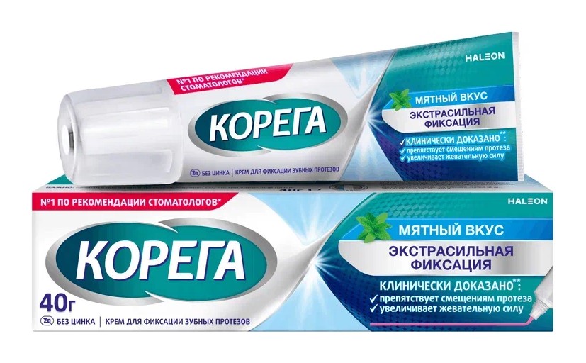 Крем для фиксации зубных протезов Корега