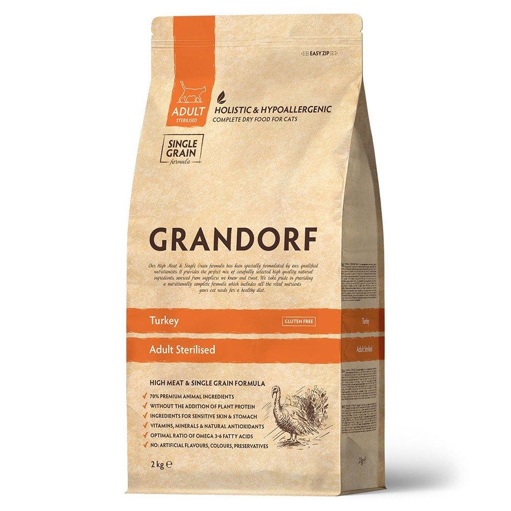 Сухой корм Grandorf Sterilized с индейкой