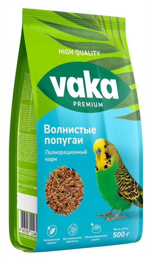 Корм Вака High Quality для волнистых попугаев