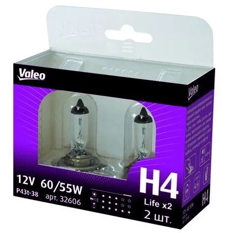 Галогенная лампа Valeo Life x2 H4
