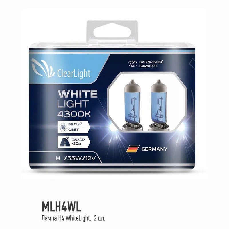 Галогенная лампа ClearLight WhiteLight H4