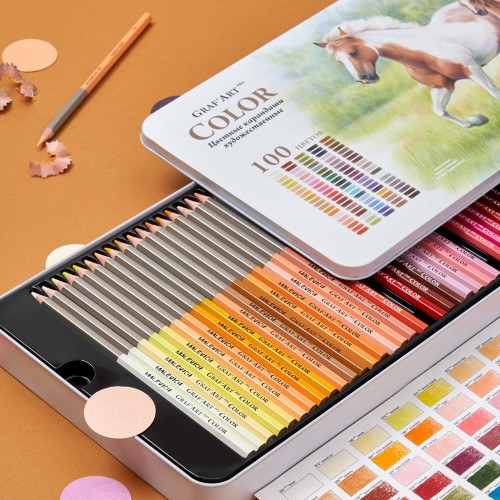 Цветные карандаши Малевичъ GrafArt PRO 100 цветов