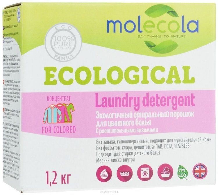 Стиральный порошок Molecola для цветного белья