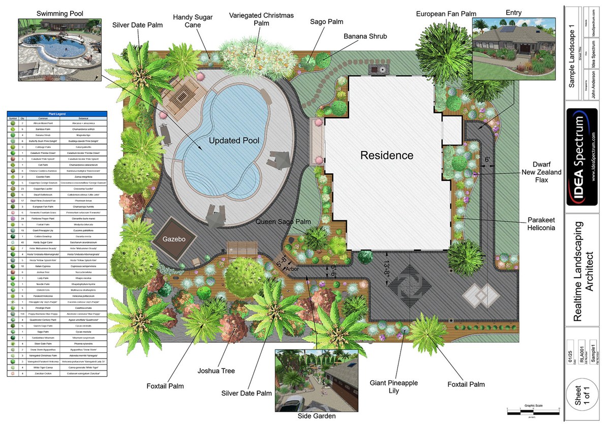 Realtime Landscaping Architect, чертёж участка