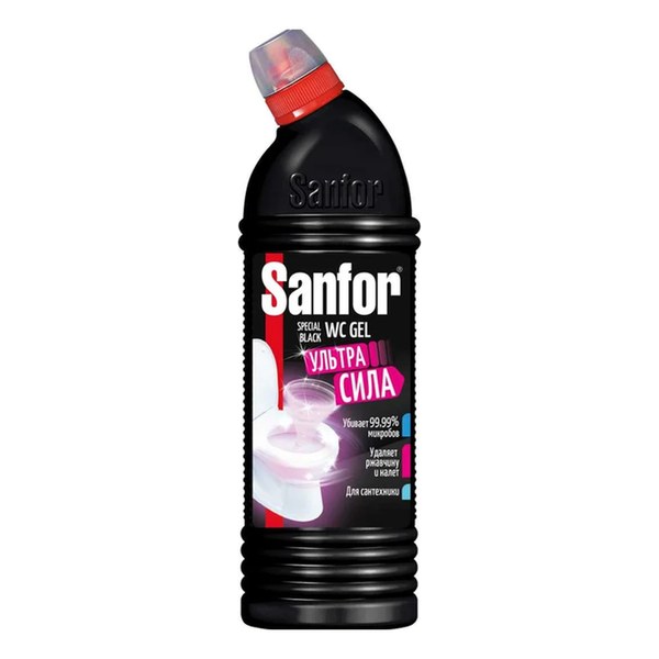 Средство для унитаза Sanfor WC gel Special Black