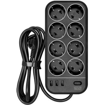 Сетевой фильтр Powercom SP-08 USB03AB