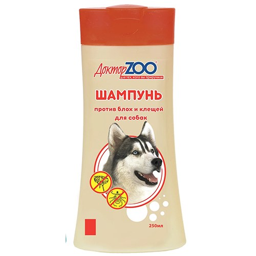 Шампунь для собак Доктор ZOO от блох и клещей
