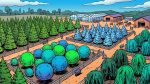 Питомник хвойных: зелёные и голубые ели, шаровидные и плакучие сорта