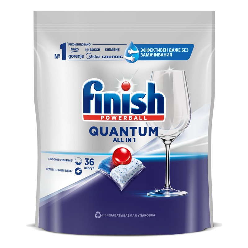 Капсулы для посудомоечной машины Finish Quantum All in 1