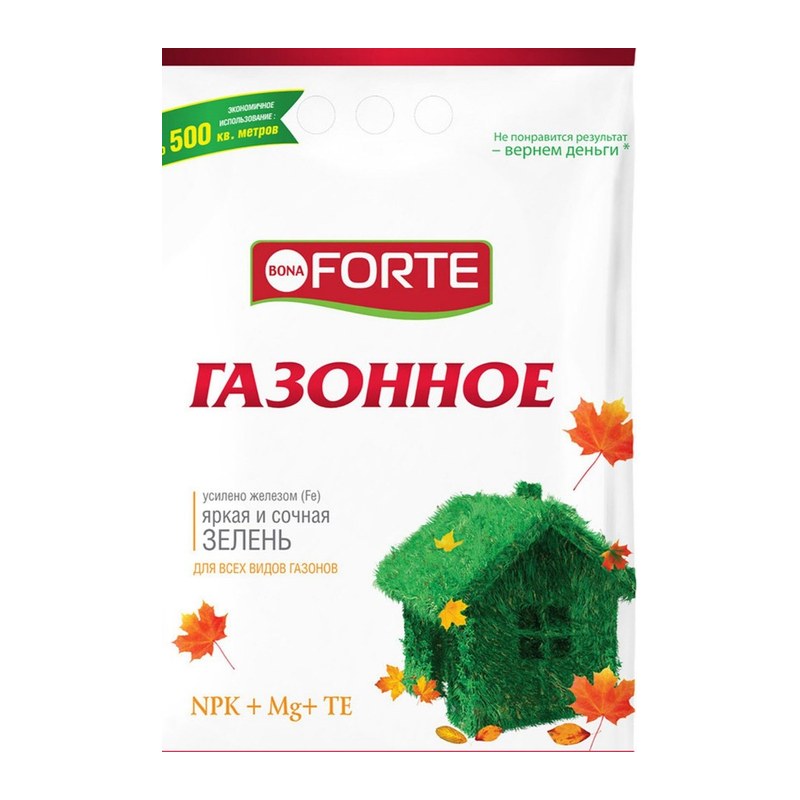 Удобрение Bona Forte Газонное лето-осень 5 кг