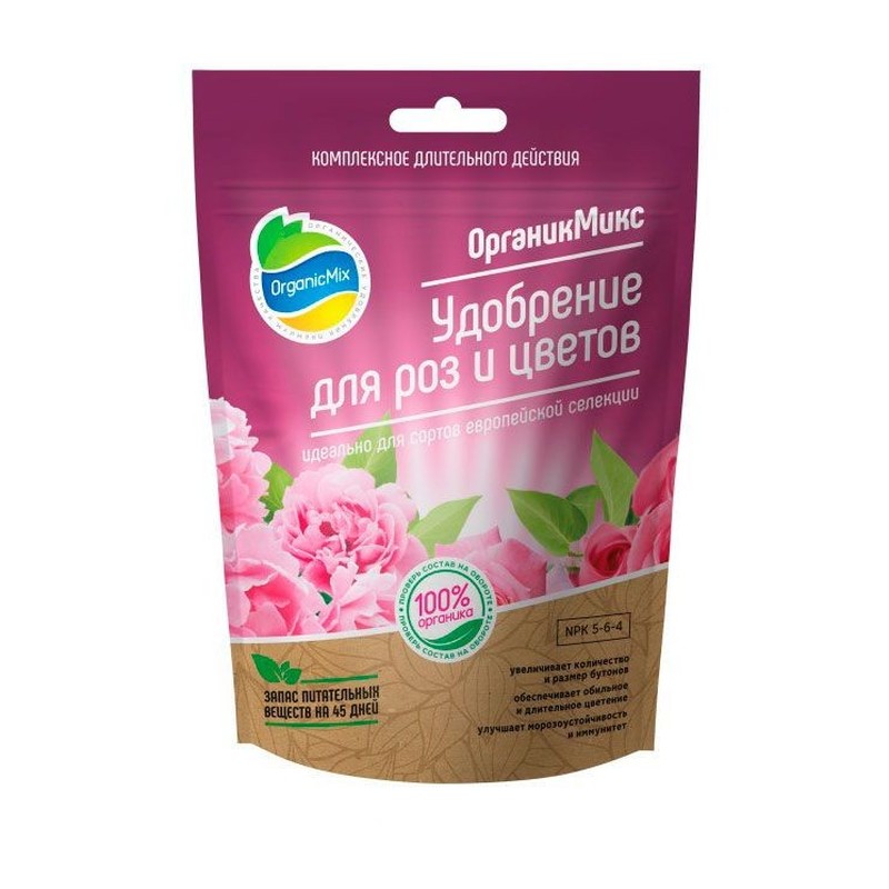 Удобрение ОрганикМикс для роз и цветов