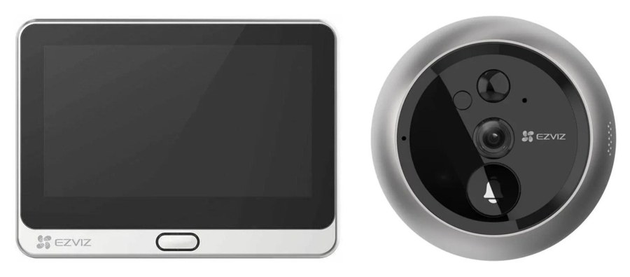 Видеоглазок EZVIZ DP2C с экраном и уличным блоком