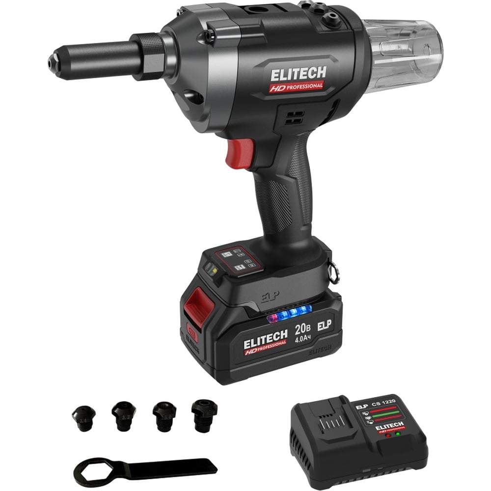 Аккумуляторный заклепочник Elitech HD CRG 2063BL