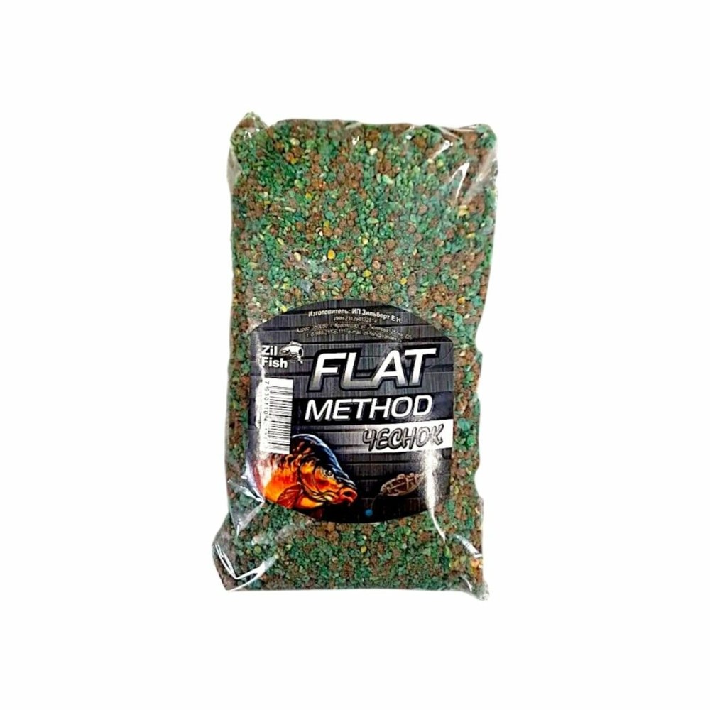 Прикормка Zil Fish Flat Method Чеснок Монстр Краб