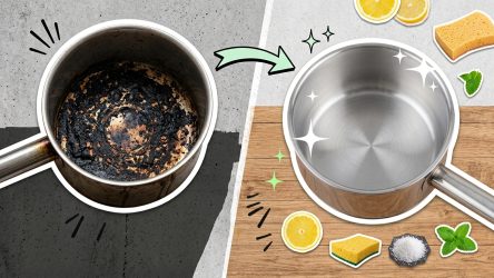 Как очистить пригоревшее дно кастрюли от нагара за пару минут
