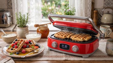 Гриль, духовка и вафельница в одном корпусе: Smeg показала мультигриль с откидным верхом и режимом 250 °C